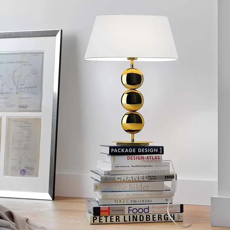 Tischleuchte - SOFIA- gold/weiß