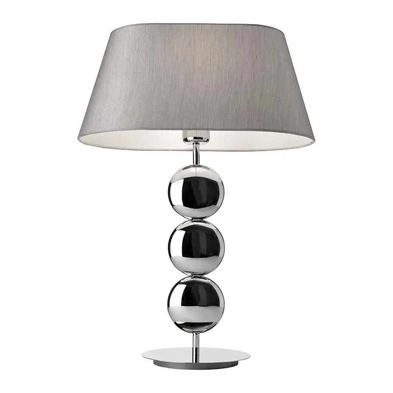 Tischleuchte - SOFIA - silber/beige