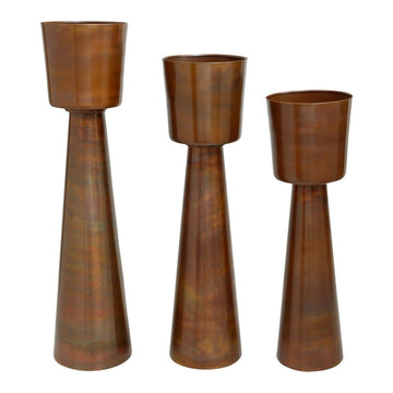 Topf - Egson iron (Set aus 3) Kupfer von PTMD - Esszett Luxury | Stilvolles Wohnen mit Charakter