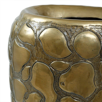Topf mit Steinmuster - Axis Brass casted alu von PTMD - Esszett Luxury | Stilvolles Wohnen mit Charakter