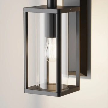 Wall light with graphite-colored aluminum base and clear plastic diffuser – Cell | Maytoni