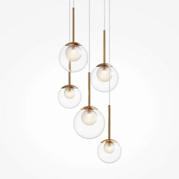 Pendant Lamp Brushed Gold Mesh Cylinder Design LED 40 W – Basic Form | Maytoni
