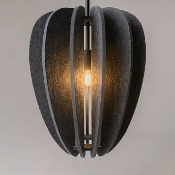 Pendant Light Felt Shade Grey Metal Frame & Modern Design – Cambio | Maytoni