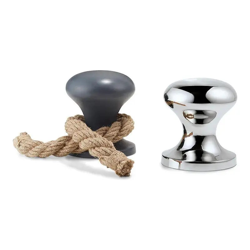 Türstopper Maritimes Pollerdesign, Matt Verzinkt oder Nickelpoliert, Frei Platzierbar mit Seilgriff – Hamburger | Philippi