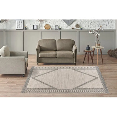 Teppich – Geometric Pattern, Nordic Style, Flat Weave, 80 x 150 cm - Gene 325 | Kayoom