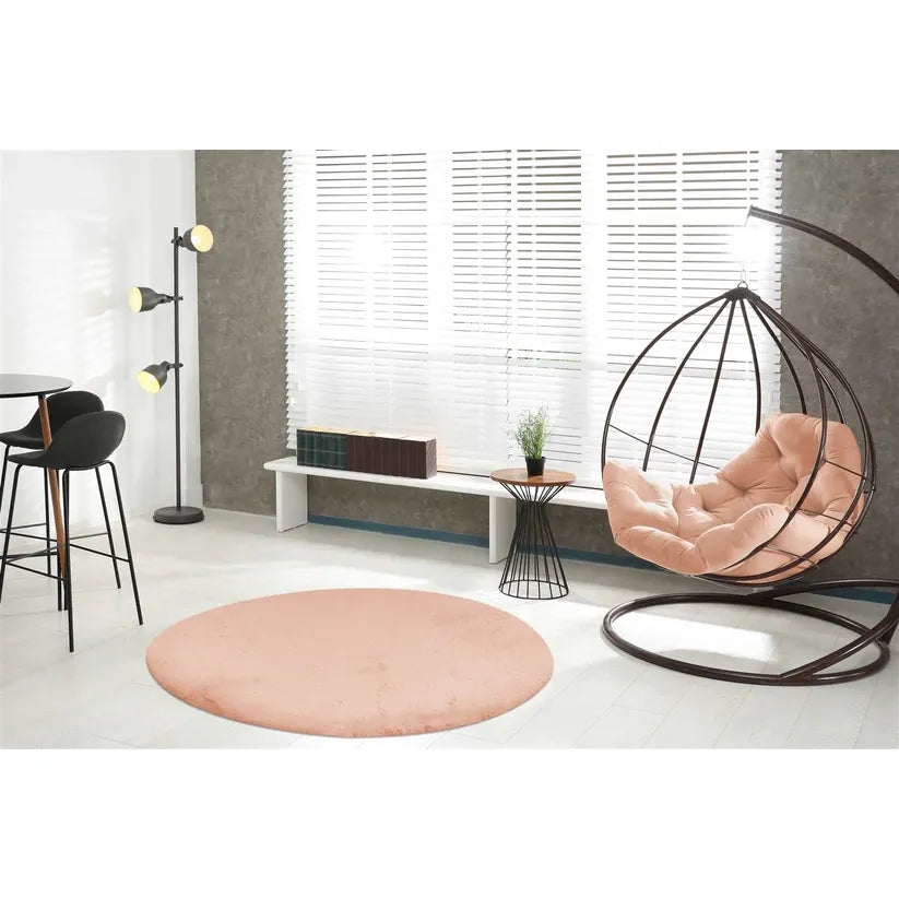 Fluffy High-Pile Rug Solid Color Surface Cotton Backing – Rabbit Light 525 | Kayoom