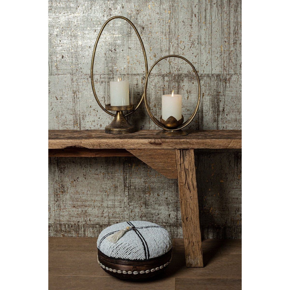 Tynes Gold metal Windlicht von PTMD - Esszett Luxury | Stilvolles Wohnen mit Charakter
