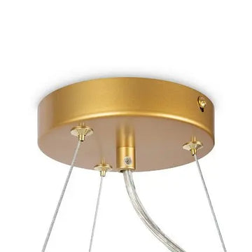 Pendant lamp with gold-colored metal frame and white glass in a modern design – Dallas | Maytoni