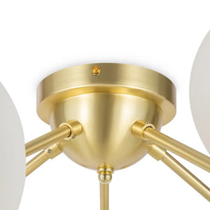 Ceiling light brass-colored white glass shades 20×G9 – MOD545CL-20BS | Maytoni