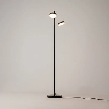 Floor Lamp Black Joint Design with Two Lights & White Frosted Diffuser & Integrated LED – MOD070FL‑L12B3K | Maytoni
