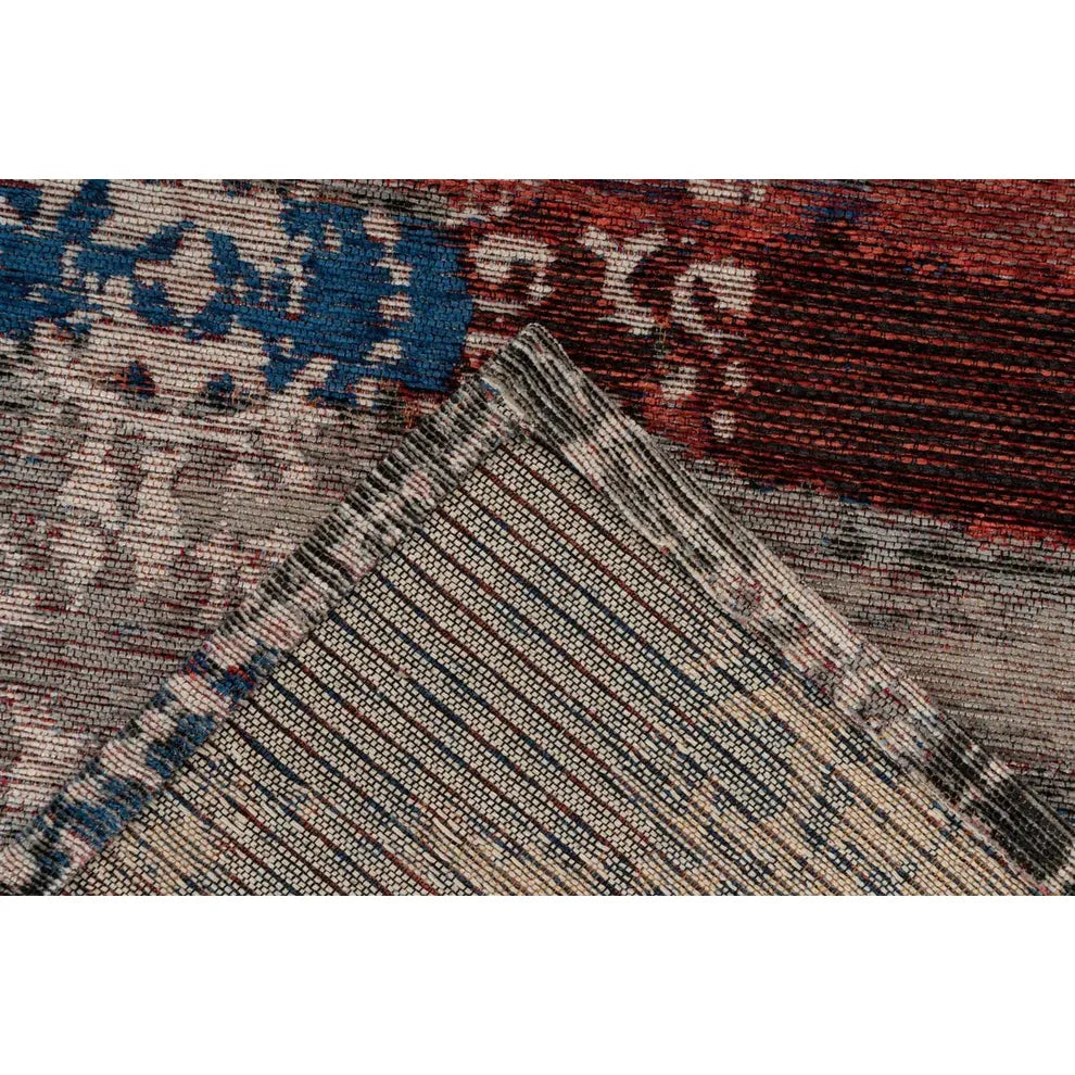Teppich – Multi Rot Polyester, Vintage Muster, Pflegeleicht Design, 180 cm - Charme 425 | Kayoom