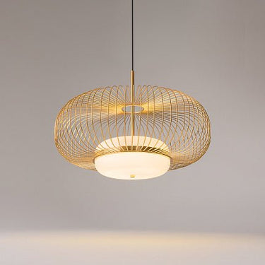 Pendelleuchte Messingfarbiges Metallgitter & Opalglas - Diffusor – Levitation | Maytoni - Esszett Luxury | Stilvolles Wohnen mit Charakter