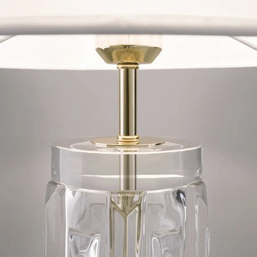 Table Lamp Sculptural Glass Fabric Shade & Elegant Accent – Muse | Maytoni