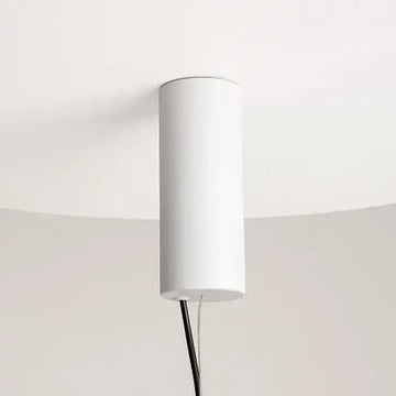 Pendant Lamp White Cylindrical Metal Housing Adjustable Black LED Head & Modern Design – Enigma | Maytoni