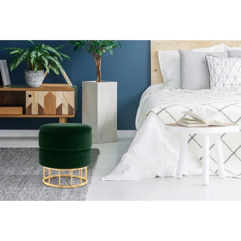 Hocker Samtbezug Stauraum Edelstahlgestell – Zero 525 | Kayoom - Esszett Luxury | Stilvolles Wohnen mit Charakter