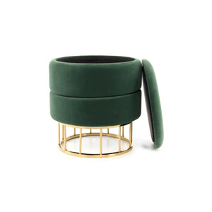 Hocker Samtbezug Stauraum Edelstahlgestell – Zero 525 | Kayoom - Esszett Luxury | Stilvolles Wohnen mit Charakter