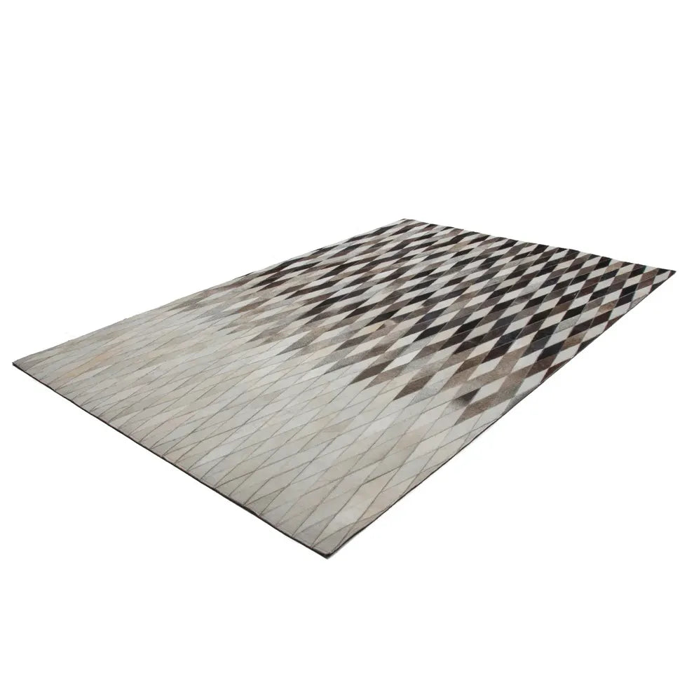 Rug Leather Patchwork Handmade Durable - Lavish 510 | Kayoom