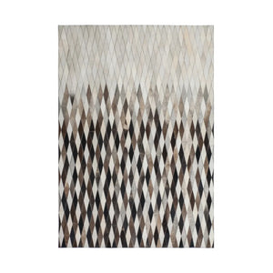 Rug Leather Patchwork Handmade Durable - Lavish 510 | Kayoom