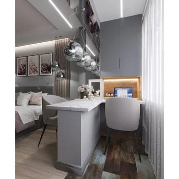 Pendant lamp with nickel metal frame and crystal accents in a luxurious design – Fermi | Maytoni