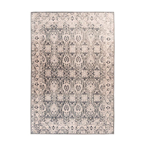 Teppich – Ornamentales Muster, Beige Farbgebung, Bordüren Design, 80 x 150 cm - Saphira 300 | Kayoom