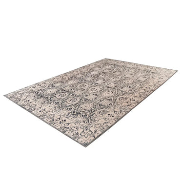 Teppich – Ornamentales Muster, Beige Farbgebung, Bordüren Design, 80 x 150 cm - Saphira 300 | Kayoom