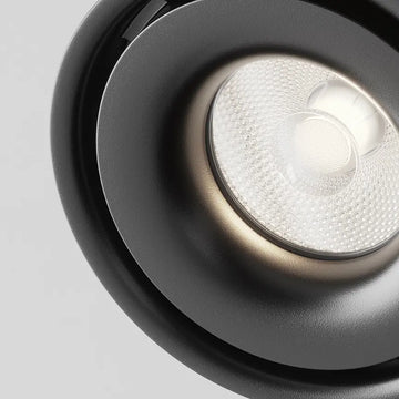 Deckenleuchte – Schwarzes Finish, Aluminium Gehäuse, Neutralweiß Licht, Ø10 cm - Yin | Maytoni