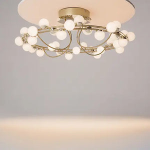 Deckenleuchte – Gold Finish, Edelstahlgehäuse, 55 W Leistung, 20 cm Höhe, 360° Licht - Tessara | Maytoni