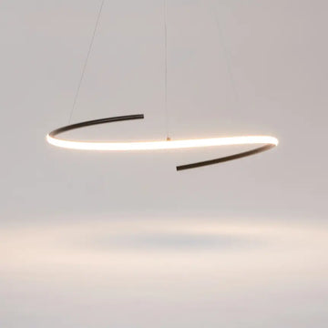 Pendelleuchte – Schwarze Optik, 60 cm Ring, 326 cm Höhe - Curve | Maytoni