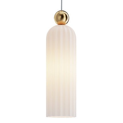 Pendelleuchte gebürsteter goldfarbener Metallrahmen mit satiniertem weißen Glasschirm & 1×E14 40 W – MOD302PL‑01W | Maytoni - Esszett Luxury | Stilvolles Wohnen mit Charakter