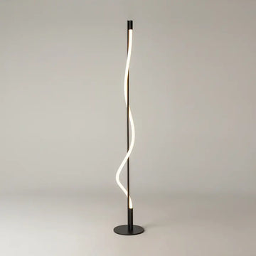 Floor lamp black metal frame, white opal diffuser & integrated LED (3000 K) – Tau | Maytoni