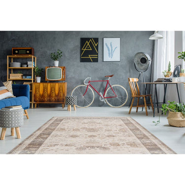 Teppich – Vintage Muster, Orientalische Ornamente, Beiger Farbton, 160 x 230 cm - Baroque 1025 | Kayoom