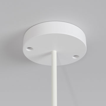 Pendant light with minimalist white plastic sphere and E27 socket in modern style – Erda | Maytoni