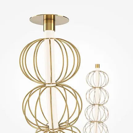 Pendant Light Golden Finish Dome Shade & Integrated LED – Golden Cage | Maytoni
