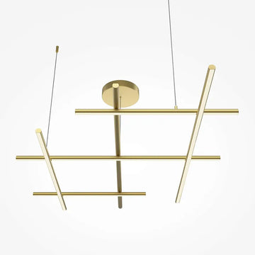 Metal Pendant Light in Satin Brass Finish Modern Design & Integrated LED – Radiance | Maytoni