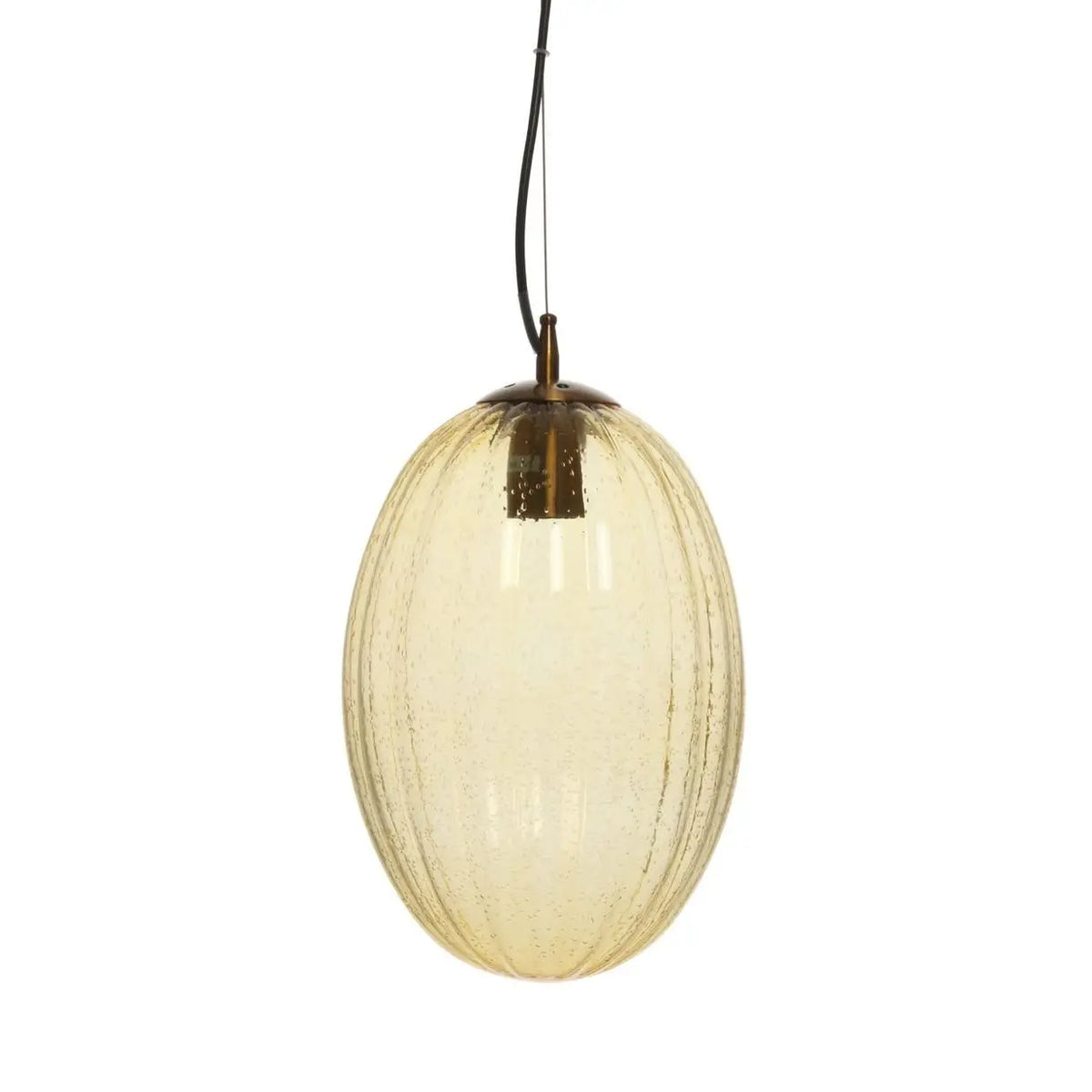 Pendelleuchte – Bernsteinglas, Retro-Stil, Strukturierte Oberfläche, 36 cm - Virgina 125 | Kayoom