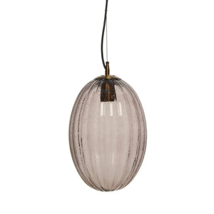 Glass & Iron Pendant Light with Structured Shade & Retro Design – Virginia 125 | Kayoom