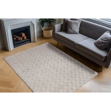 Teppich – Grauer Luxus, Weicher Hochflor, Baumwollmix 150 cm - Glow 825 | Kayoom