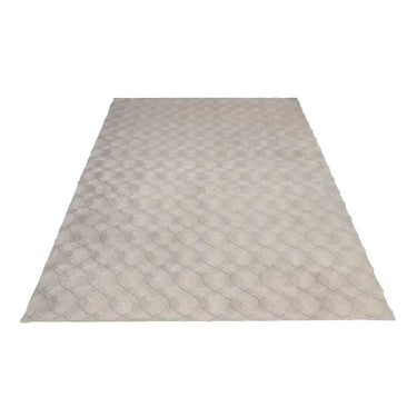 Teppich – Grauer Luxus, Weicher Hochflor, Baumwollmix 150 cm - Glow 825 | Kayoom