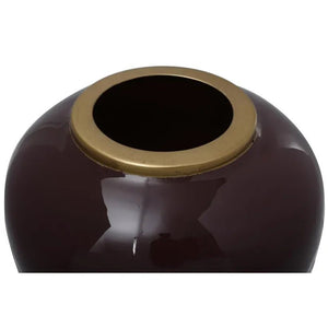Vase Art Deco Design Metall mit goldener Kante Handgefertigt – Modell Art Deco 275 | Kayoom - Esszett Luxury | Stilvolles Wohnen mit Charakter
