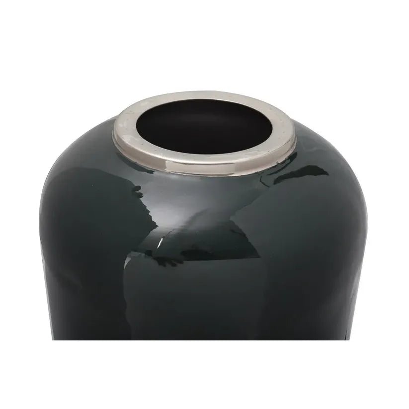 Vase Art Deco Design Metall mit goldener Kante Handgefertigt – Modell Art Deco 275 | Kayoom - Esszett Luxury | Stilvolles Wohnen mit Charakter