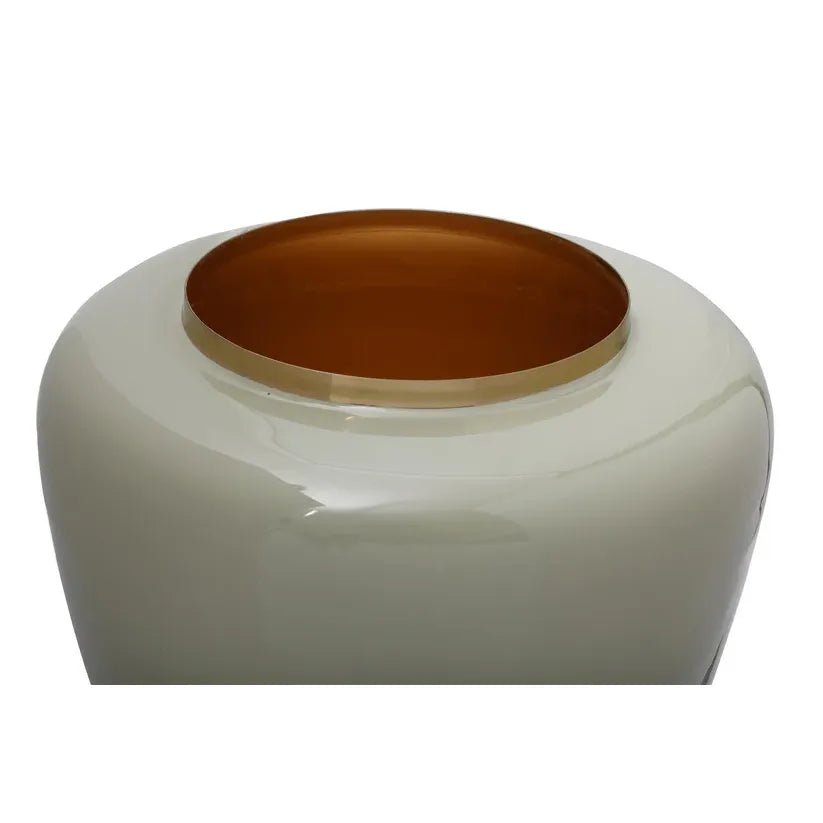 Vase Art Deco Design Metall mit goldener Kante Handgefertigt – Modell Art Deco 125 | Kayoom - Esszett Luxury | Stilvolles Wohnen mit Charakter