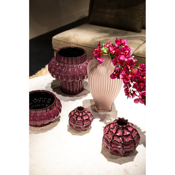 Vase - Evys Roter Keramikvase 18.0 x 18.0 x 18.0 cm von PTMD - Esszett Luxury | Stilvolles Wohnen mit Charakter