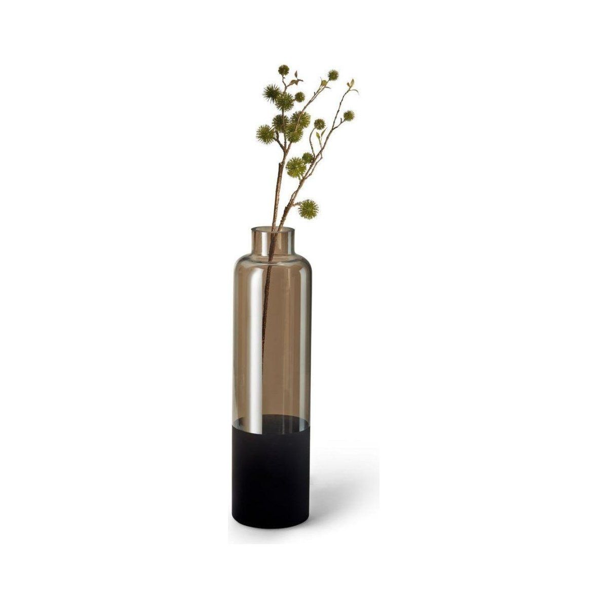 Vase Minimalistisches Glasdesign, graubraun verspiegelt – Linus | Philippi