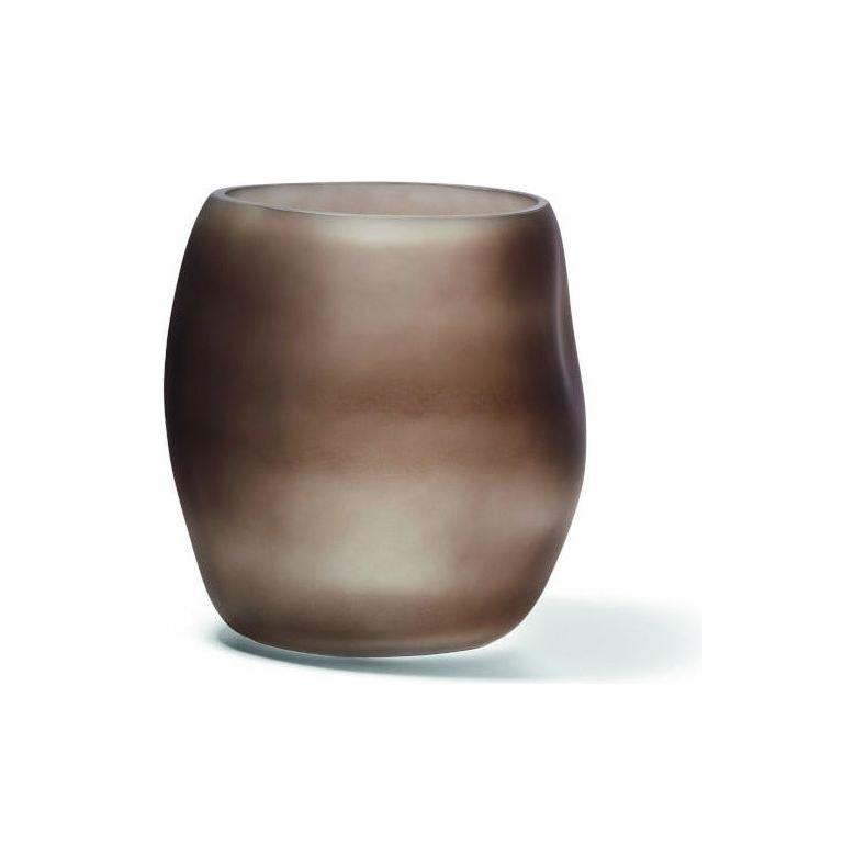 Vase Hand-blown Brown Glass, Wide Opening, Versatile for Flowers & Plants – Organic | Philippi