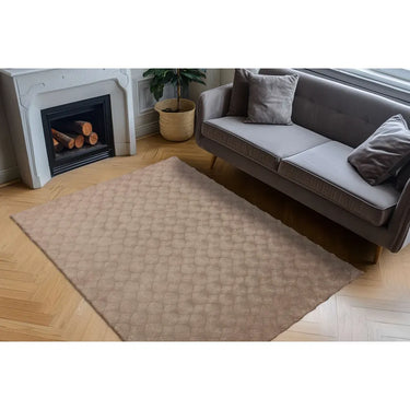 Teppich – Luxus Flor, Polyester Mix, Taupe Ton 150 cm - Royal Glow 825 | Kayoom