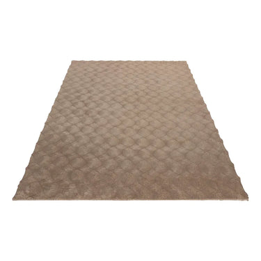 Teppich – Luxus Flor, Polyester Mix, Taupe Ton 150 cm - Royal Glow 825 | Kayoom