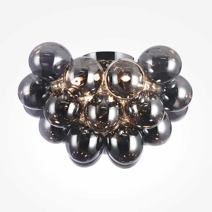 Deckenleuchte – Nickel Metall, Runde Glasschirme, 8-flammig - Balbo | Maytoni