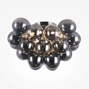 Deckenleuchte – Nickel Metall, Runde Glasschirme, 8-flammig - Balbo | Maytoni