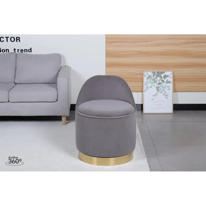 Hocker Kunstsamtbezug integrierter Stauraum drehbare Funktion – Viktor 125 | Kayoom - Esszett Luxury | Stilvolles Wohnen mit Charakter