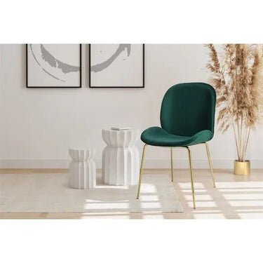 Stuhl Gestepptes Rücken - Design Samtbezug Messing - Gestell – Charlize 110 | Kayoom - Esszett Luxury | Stilvolles Wohnen mit Charakter